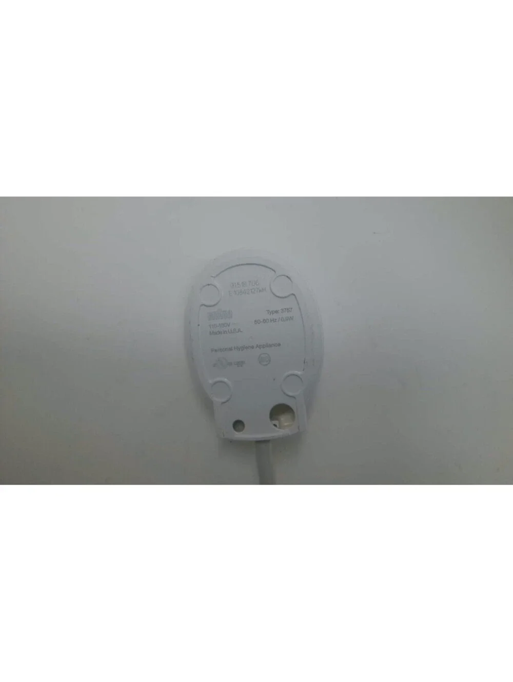 Braun oral-B Type Power Cord Electric Toothbrush Charger Base, Type 3757,